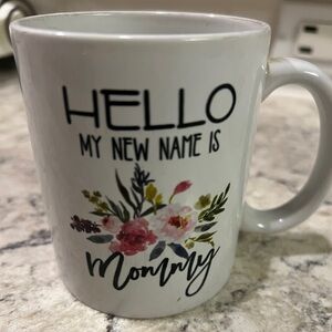 “My New Name is Mommy” Floral Coffee Mug